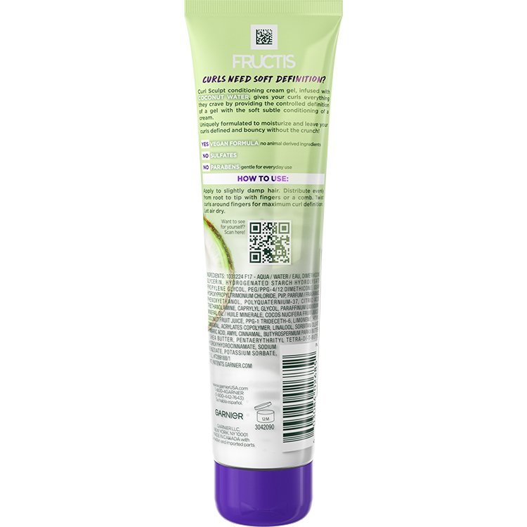 Back view of Curl Sculpt Conditioning Cream Gel.